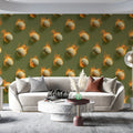 Flaming Soccer Ball Mural Wallpaper — High-Energy Athletic Print Mural Wallpaper - room preview 02