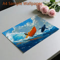 A4 size sample Mural Wallpaper - room preview 02