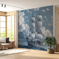 Tall Ship at Sea Mural Wallpaper — Cinematic Marine Artwork Mural Wallpaper - room preview 02
