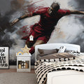 Dynamic Soccer Action Mural Wallpaper — Expressionist Athletic Art Mural Wallpaper - room preview 02