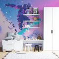 Pixel Mosaic Snowboarder Mural Wallpaper — Vibrant Abstract Action Mural Wallpaper - room preview 02