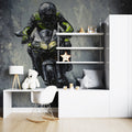 High-Speed Racer Oil Painting Mural Wallpaper — Dynamic Artistic Mural Wallpaper - room preview 02