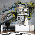 Road Racing Motorcycle Mural Wallpaper — Kinetic Art Style Mural Wallpaper - room preview 02