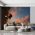 Climber Sunset Oil Painting Mural Wallpaper — Impressionist Adventure Mural Wallpaper - room preview 02