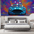 Abstract Sports Car Splatter Mural Wallpaper — Vibrant Pop Art Mural Wallpaper - room preview 02