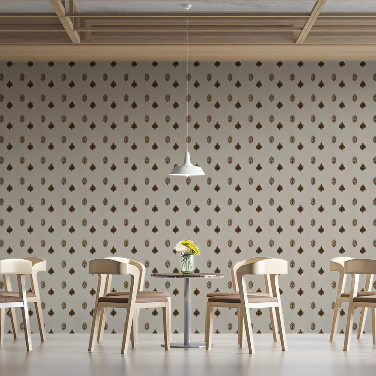 Playing Card Icon Mural Wallpaper — Minimalist Geometric Print Mural Wallpaper - room preview 02