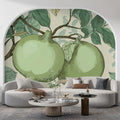Pomegranate Orchard Mural Wallpaper — Vintage Botanical Illustration Mural Wallpaper - room preview 02