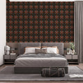 Traditional Floral Medallion Mural Wallpaper — Rich Tapestry Print Mural Wallpaper - room preview 02