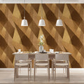 Abstract Geometric Segment Mural Wallpaper — Earthy Modern Tones Mural Wallpaper - room preview 02