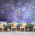 Ethereal Violet Vine Mural Wallpaper — Dreamy Floral Wall Decor Mural Wallpaper - room preview 02