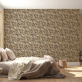 Prism Geometric Mural Wallpaper — Warm Neutral Abstract Texture Mural Wallpaper - room preview 02