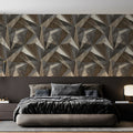 Geometric Prism Mural Wallpaper — Modern Abstract Faceted Design Mural Wallpaper - room preview 02