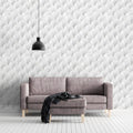 Geometric Scallop Fan Mural Wallpaper — Modern Minimalist Texture Mural Wallpaper - room preview 02