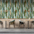 Capsule Cluster Mural Wallpaper — Mid-Century Geometric Print Mural Wallpaper - room preview 02