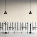 Minimalist Scalloped Line Art Mural Wallpaper in Warm Cream Mural Wallpaper - room preview 02