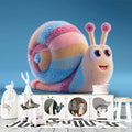 Fluffy Pastel Snail Mural Wallpaper — Whimsical 3D Illustration Mural Wallpaper - room preview 02