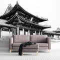 Imperial Palace Architectural Sketch Mural Wallpaper —Monochrome Mural Wallpaper - room preview 02
