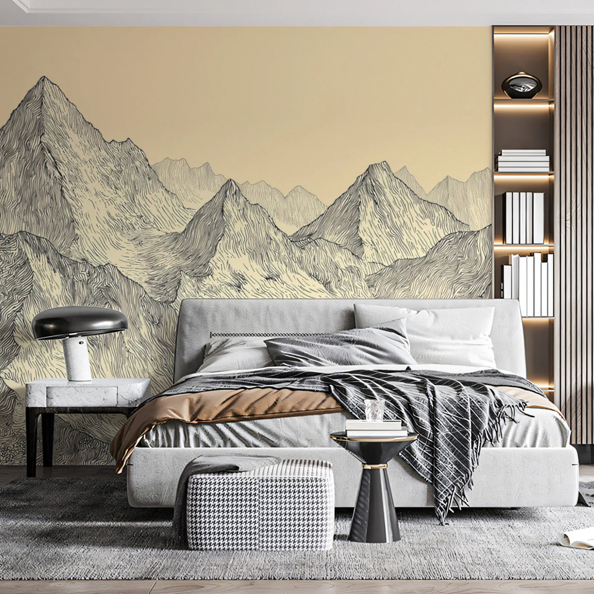 Galloping Horse Watercolor Mural Wallpaper — Abstract Energy Art Mural Wallpaper - room preview 02