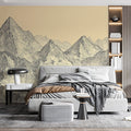 Galloping Horse Watercolor Mural Wallpaper — Abstract Energy Art Mural Wallpaper - room preview 02