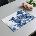 Chinoiserie Landscape Mural Wallpaper in Cobalt and White Mural Wallpaper - room preview 02