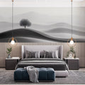Solitary Tree in Desert Dunes Mural Wallpaper — Minimalist Landscape Mural Wallpaper - room preview 02