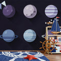 Solar System Planets Mural Wallpaper — Modern Vector Space Design Mural Wallpaper - room preview 02
