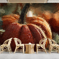 Rustic Autumn Pumpkin Mural Wallpaper —Impasto Oil Painting Art Mural Wallpaper - room preview 02