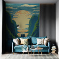 Sunrise Over Karst Mountains Mural Wallpaper Traditional Art Style Mural Wallpaper - room preview 02