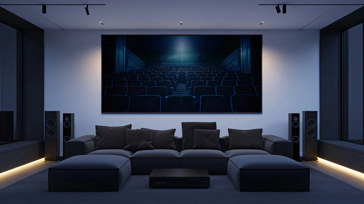 Cinema Seating Mural Wallpaper — Cinematic Interior Design Mural Wallpaper - room preview 02