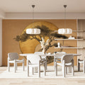 Zen Bonsai Gold Leaf Mural Wallpaper — Traditional Artistic Decor Mural Wallpaper - room preview 02