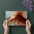 Fluid Terracotta and Teal Abstract Mural Wallpaper - room preview 02
