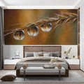 Golden Harvest Macro Mural Wallpaper — Warm Botanical Design Mural Wallpaper - room preview 02