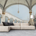 Grand European Portico Mural Wallpaper — Architectural Sketch Art Mural Wallpaper - room preview 02