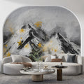 Starry Mountain Peak Mural Wallpaper — Modern Abstract Landscape Mural Wallpaper - room preview 02