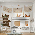Forest Musical Friends Mural Wallpaper — Whimsical Hand-Drawn Art Mural Wallpaper - room preview 02