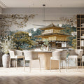 Golden Pavilion Oriental Garden Mural Wallpaper - room preview 02