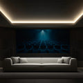 Cinema Theater Spotlight Mural Wallpaper — Dark Media Room Design Mural Wallpaper - room preview 02
