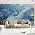 Glacial River Aerial Mural Wallpaper — Fluid Nature Design Mural Wallpaper - room preview 02