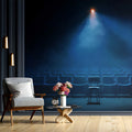 Theater Spotlight Mural Wallpaper — Dramatic Cinematic Scene Mural Wallpaper - room preview 02