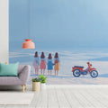 Anime Road Trip Mural Wallpaper — Pastel Desert Landscape Mural Wallpaper - room preview 02