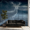Stellar Stag Spirit Mural Wallpaper — Ethereal Winter Landscape Mural Wallpaper - room preview 02