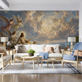 The Good Shepherd Mural Wallpaper — Heavenly Religious Scene Mural Wallpaper - room preview 02