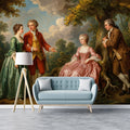 18th-Century Courtship Mural Wallpaper — Vintage Oil Painting Mural Wallpaper - room preview 02
