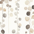 Watercolor Botanical Leaf Mural Wallpaper — Modern Neutral Mural Wallpaper - room preview 02