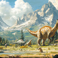 Realistic Dinosaur Mural Wallpaper in Playroom Various Colors (Brown, Green, Blue, etc.) of Dinosaur Mural Wallpaper - room preview 02
