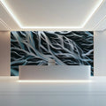 Glacial River Aerial Mural Wallpaper — Modern Abstract Design Mural Wallpaper - room preview 02
