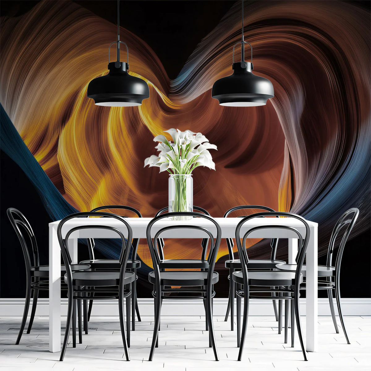 Heart of the Canyon Mural Wallpaper — Warm Abstract Landscape Mural Wallpaper - room preview 02