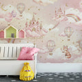 Cloud Kingdom Mural Wallpaper — Whimsical Nursery Illustration Mural Wallpaper - room preview 02