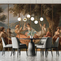 Rococo Garden Party Mural Wallpaper — Classic Oil Painting Style Mural Wallpaper - room preview 02