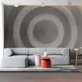 Optical Circle Mural Wallpaper — Modern Monochrome Geometric Art Mural Wallpaper - room preview 02